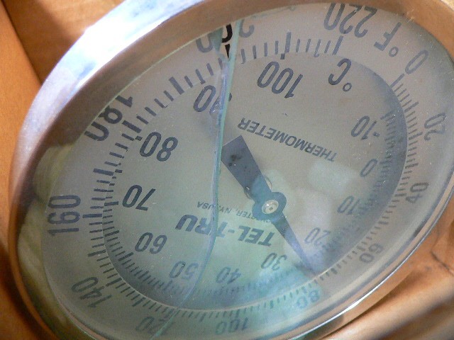 Tel-Tru Gt500r Thermometer (Cracked Cover)