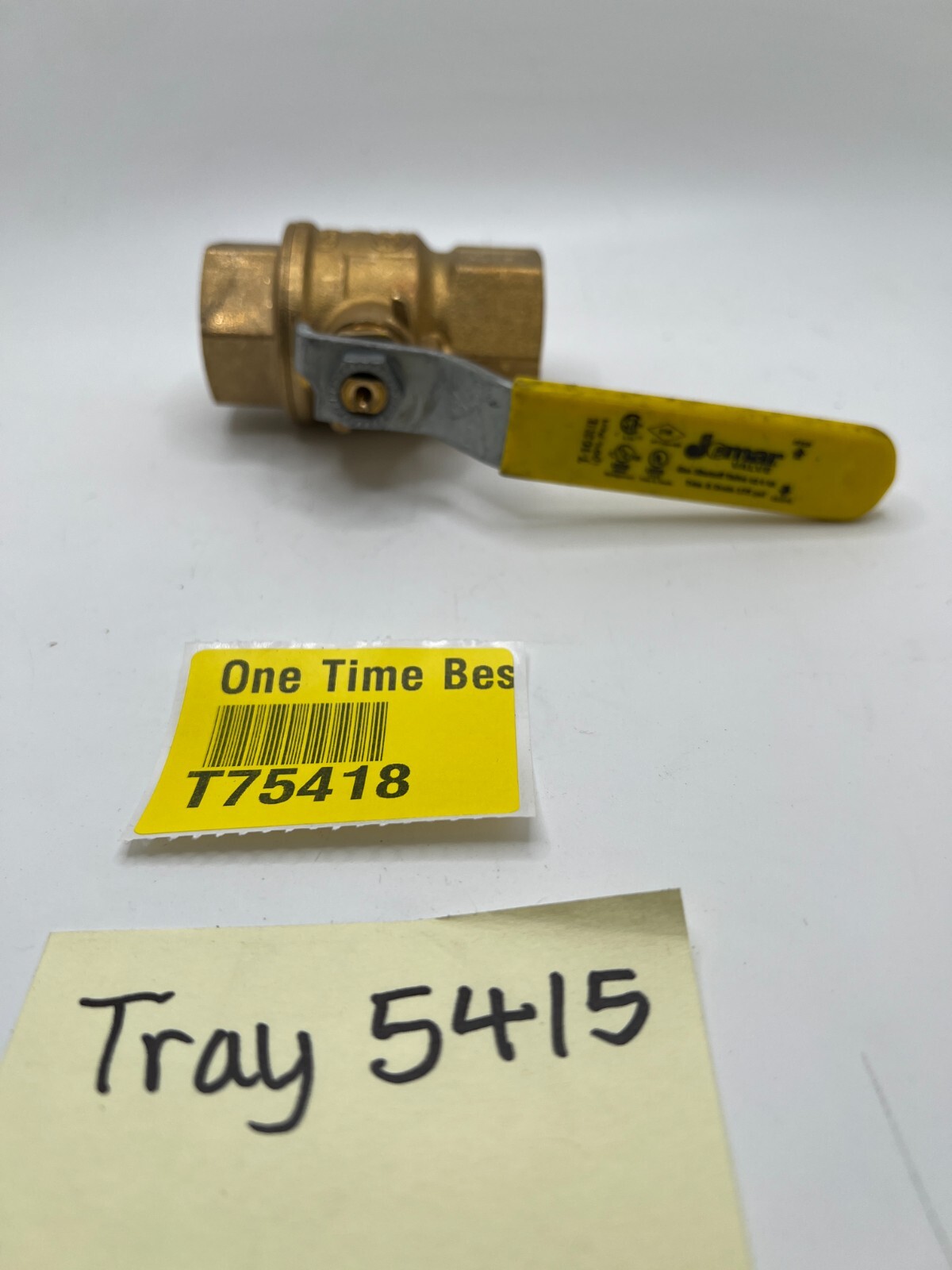 Jomar 3/4″ TWO PIECE BRASS, GAS SHUT OFF BALL VALVE T-100NE