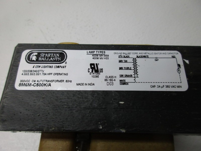 SPARTAN 8M6M-C500K/A BALLAST KIT 400W METAL HALIDE NSMP