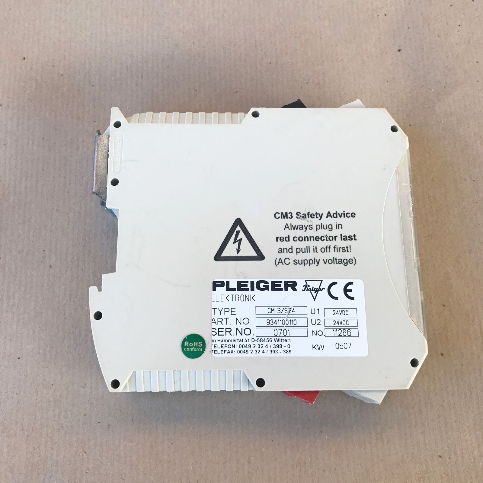 Pleiger CM3/S24 Control Module 9341100110