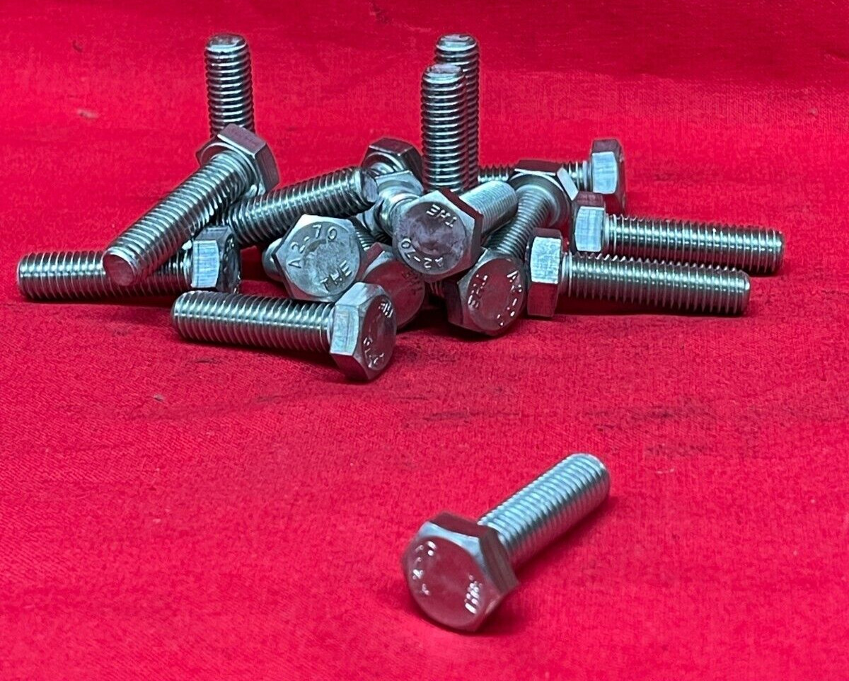 HEX HEAD CAP SCREW M8-1.25 X 30MM STAINLESS STEEL 35MM OAL **LOT OF 18**