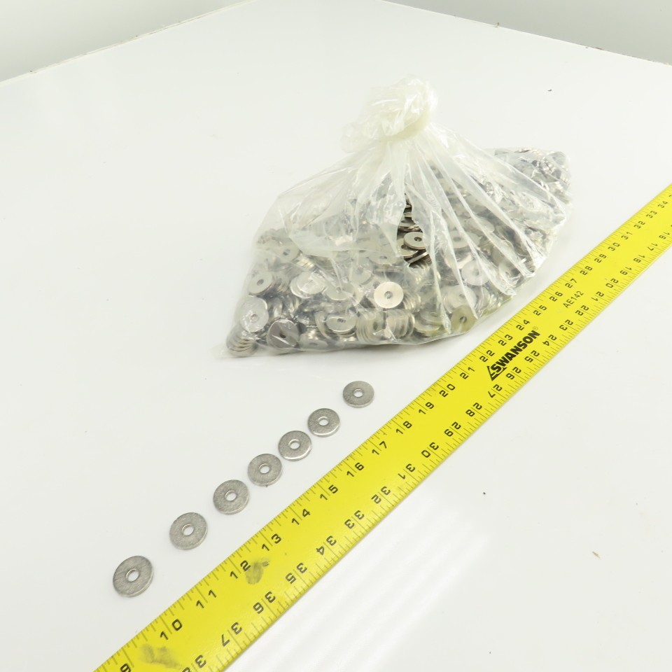 1″ OD x 1/4″ ID Stainless Steel Flat Washer 0.1125″ + / – Thick Lot Of 1000+