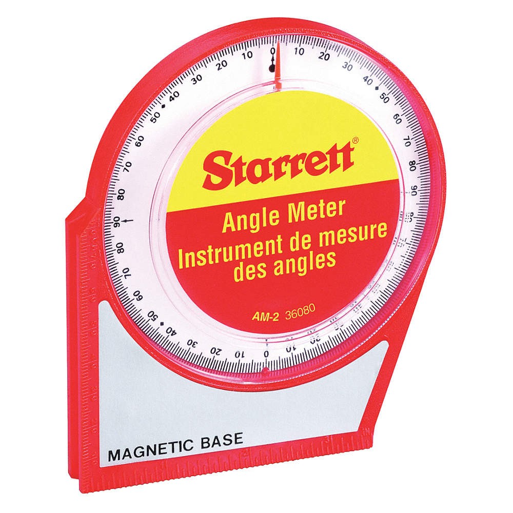 STARRETT AM-2 Angle Meter,Magnetic Base,0-90 Deg 2ZUY8