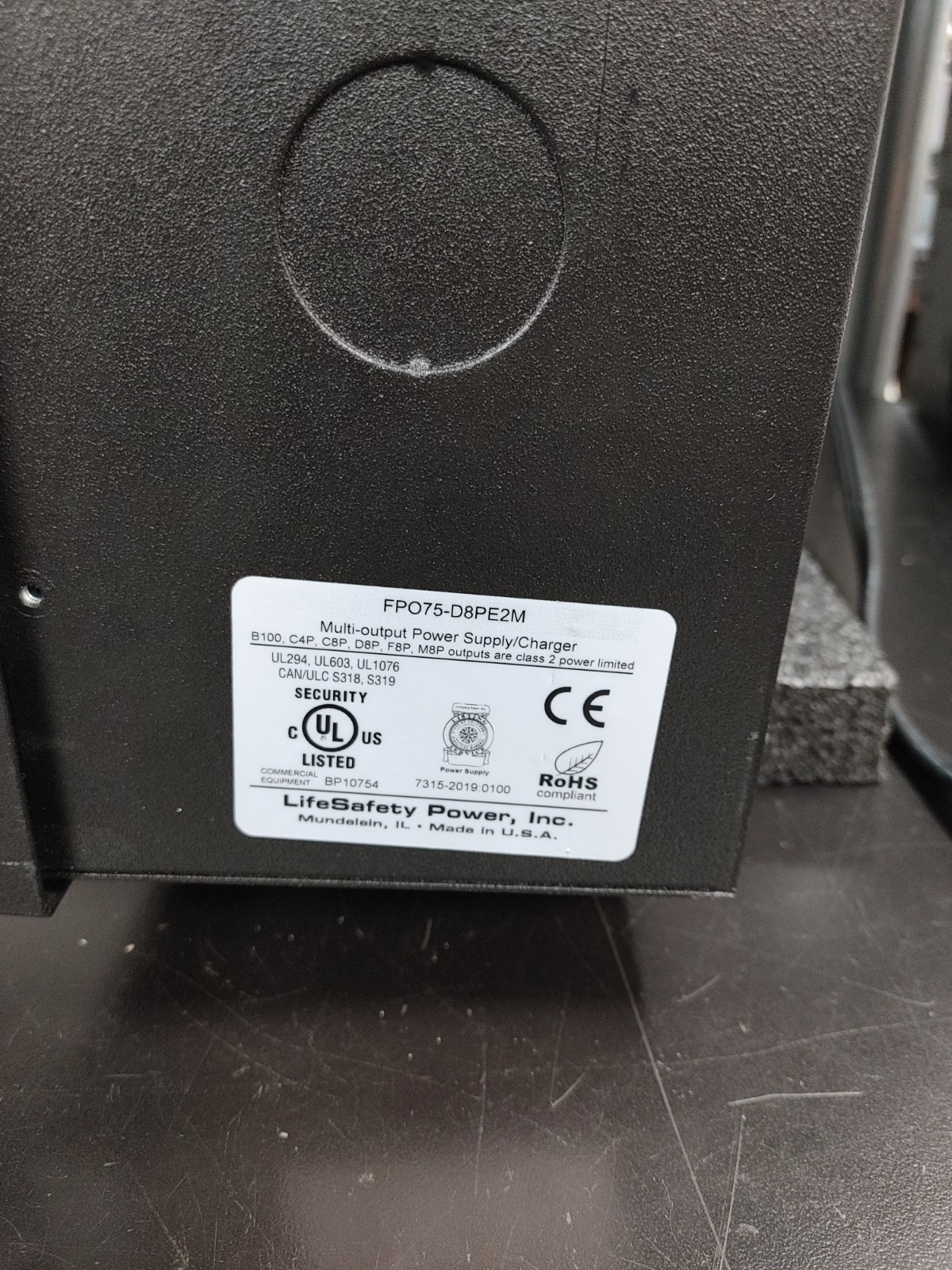 LIFESAFETY POWER FP075-D8PE2M Multi Output Power Supply Charger Enclosure
