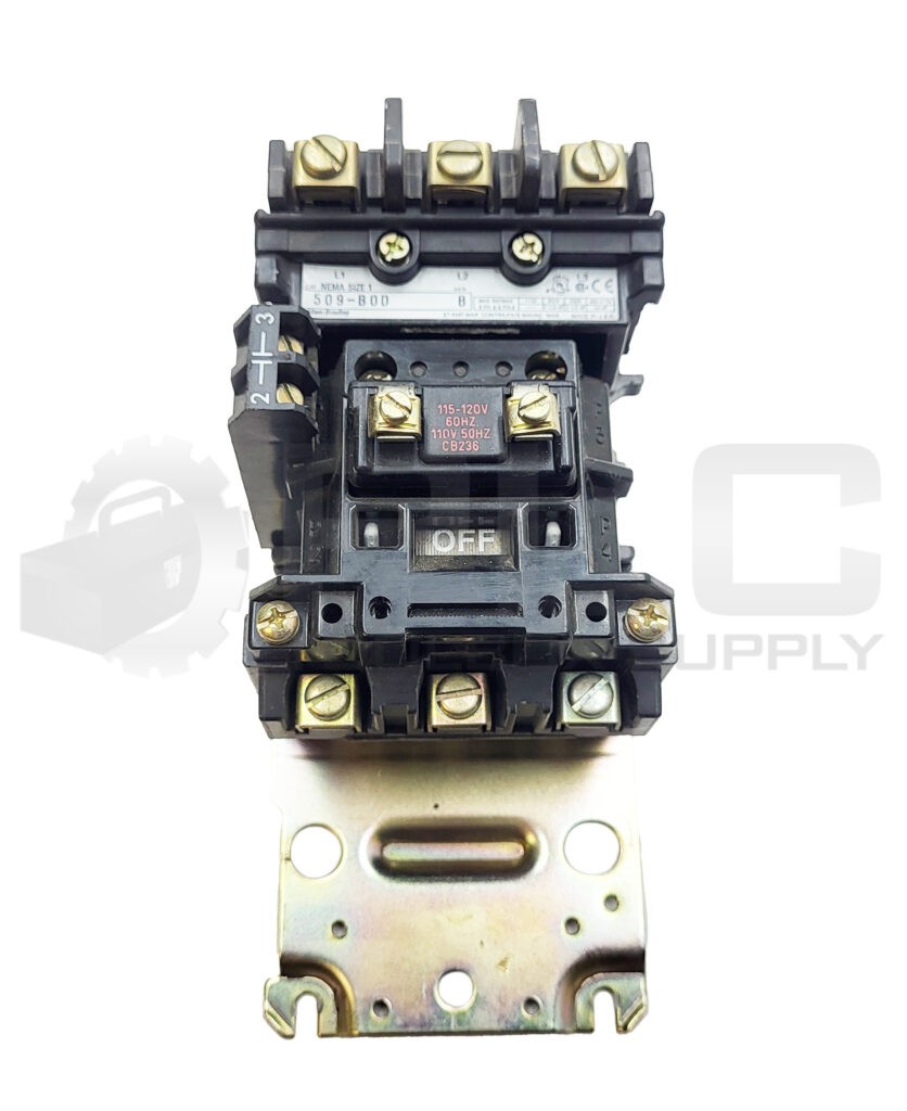 ALLEN BRADLEY 509-B0D /B STARTER 509-BOD W/ CB236 COIL W/ 595-A /C