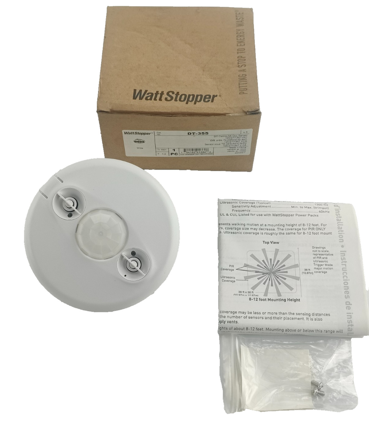 NEW Wattstopper DT-355 WATT DT-355 100-347V DUAL TECH