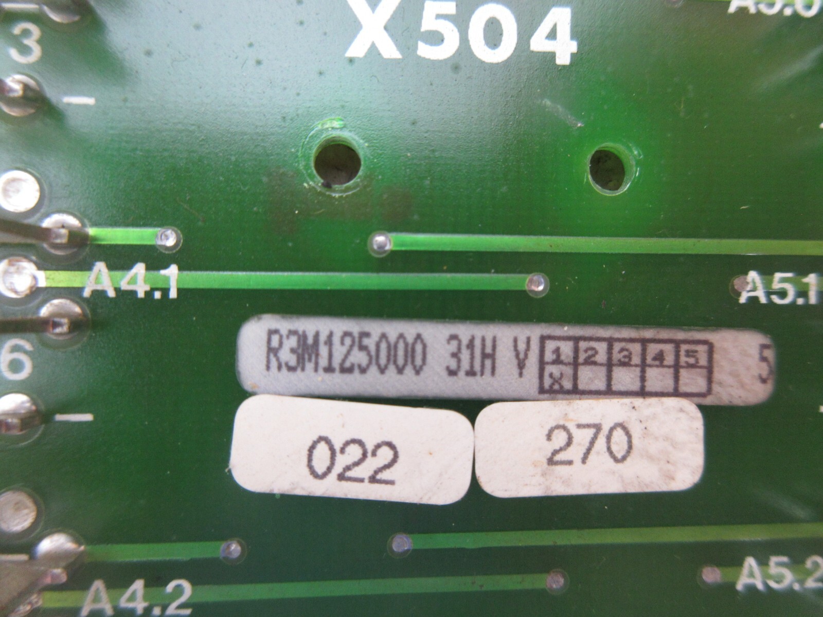 1996 EMCO CIRCUIT BOARD X504 R3M125000 31H V 022 270 R3M 120 010