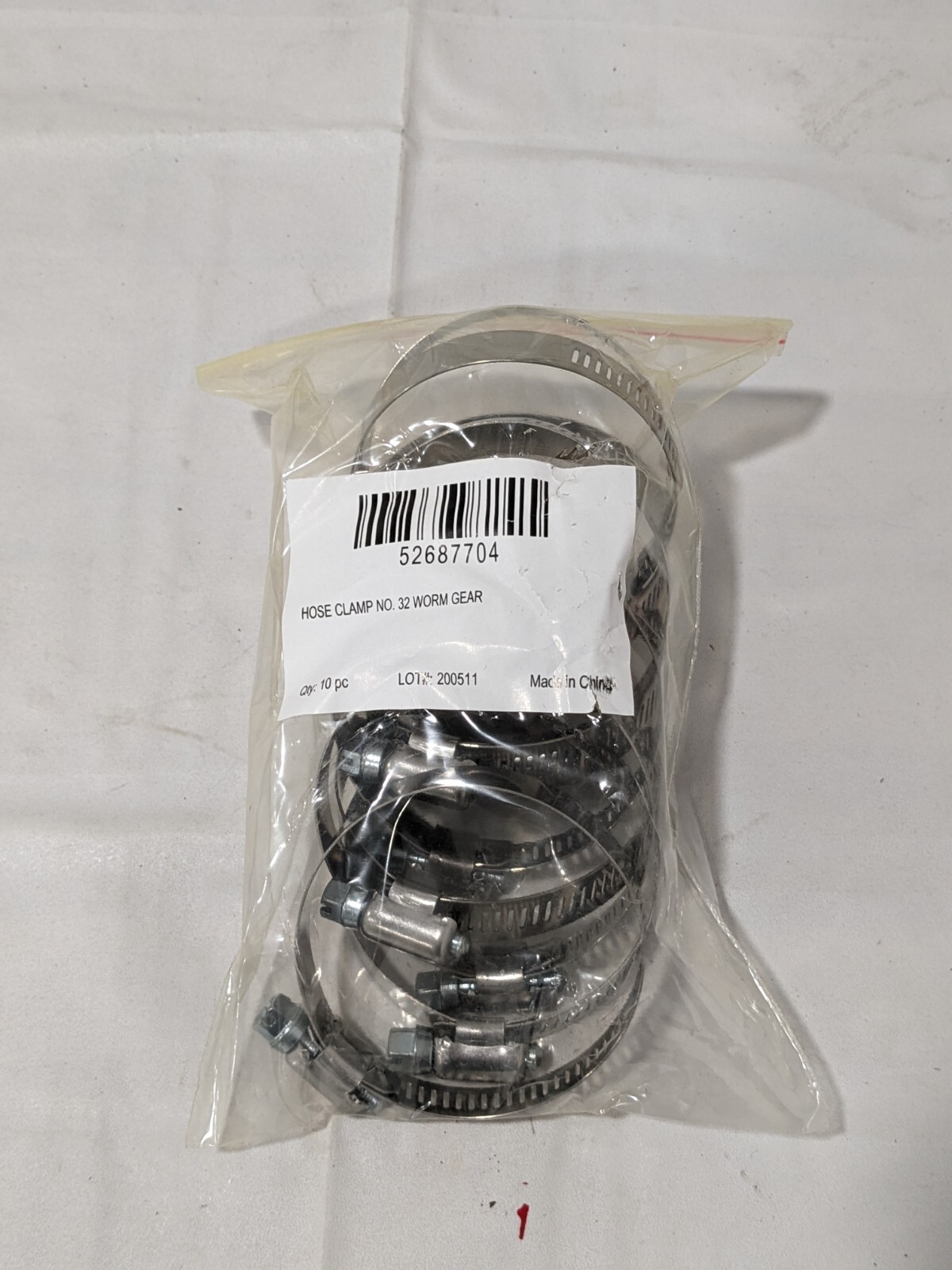 Worm Gear Clamp SAE 32, 1-9/16-2-1/2″ Dia, Stainless Steel Bag of 10 BDNA-24118