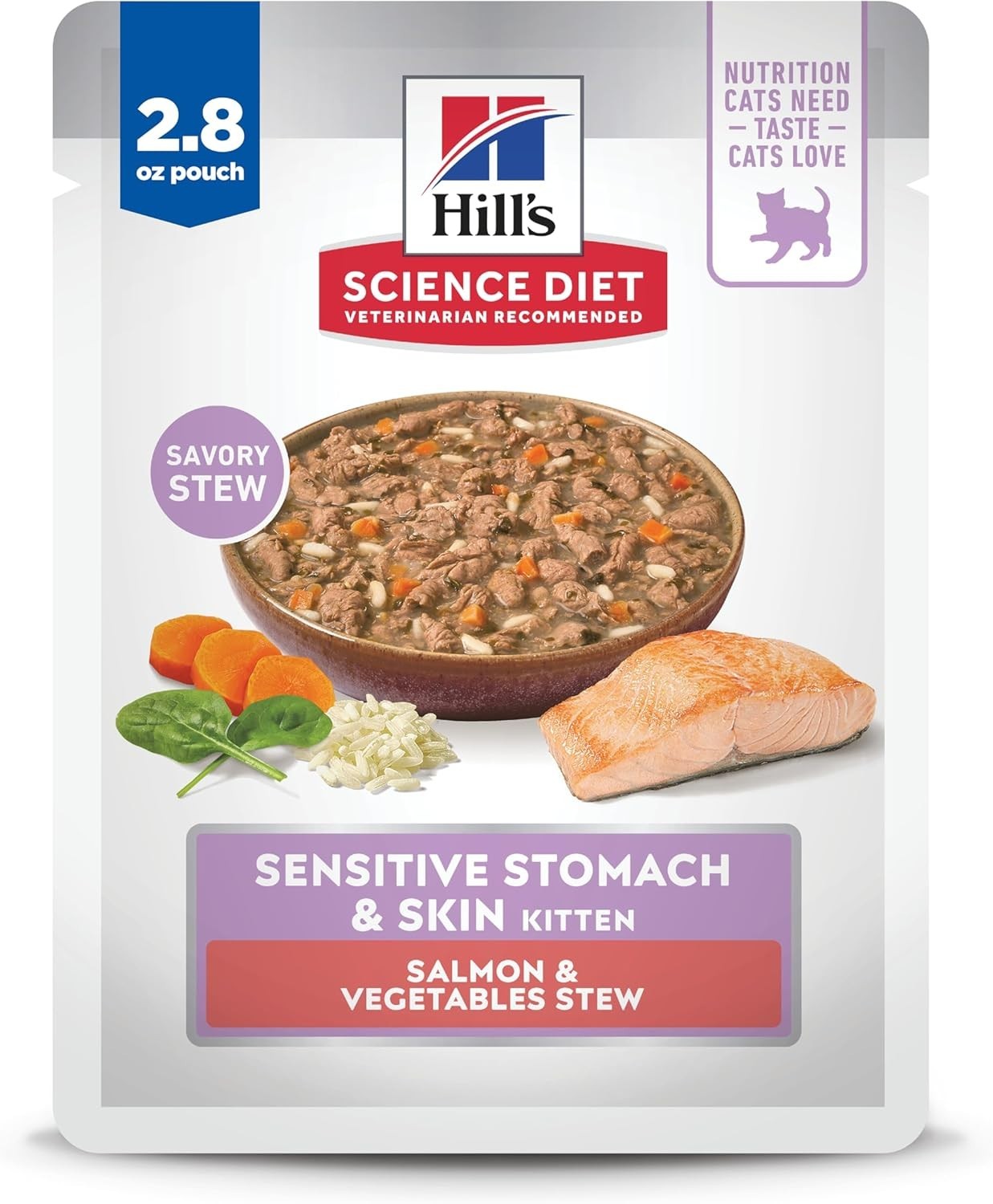 Hill’s Science Diet Kitten Sensitive Salmon Wet Cat Food 2.8oz 24ct