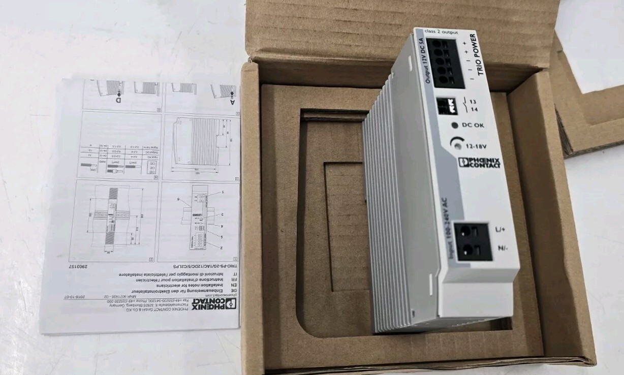 Phoenix Contact TRIO-PS-2G/1AC/12DC/5/C2LP Power Supply – Open Box – GC-5676