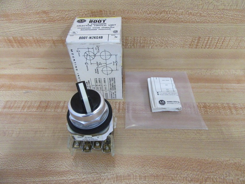 Allen Bradley 800T-N2KG4B Selector Switch