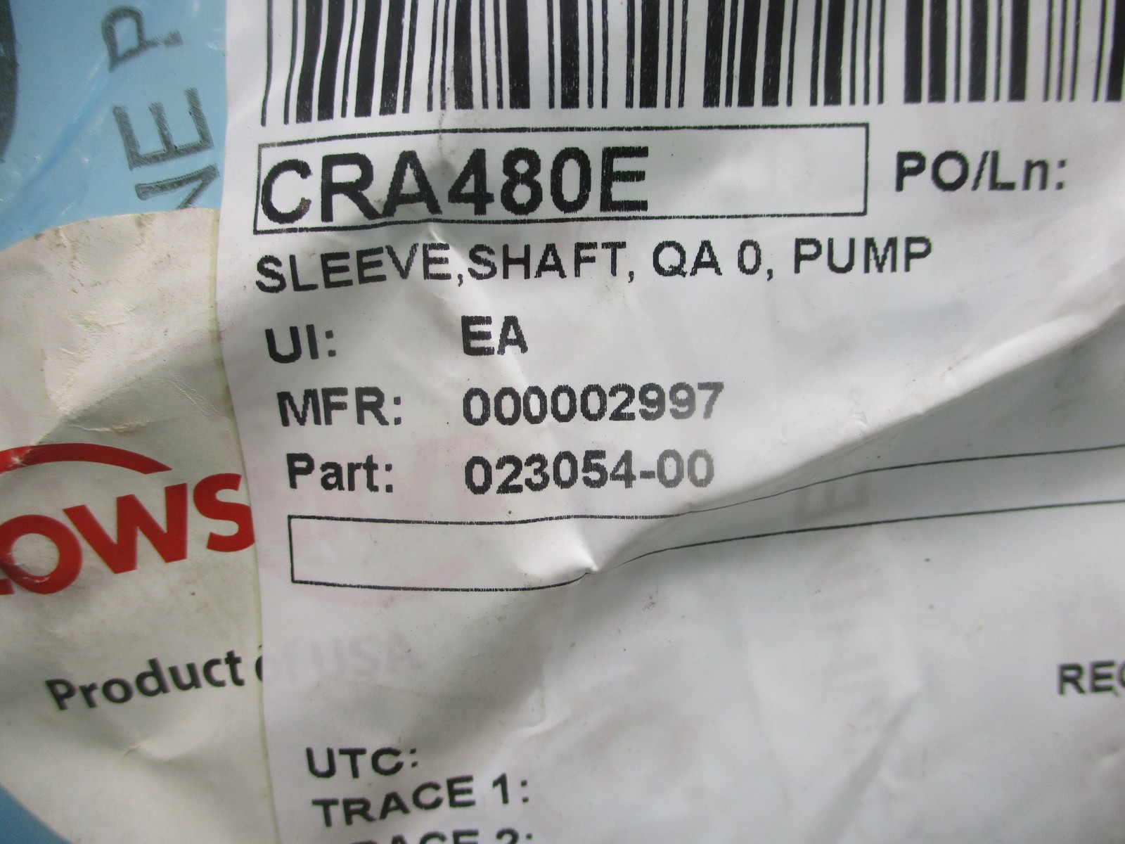 INDUSTRIAL SPARE 023054-00 SHAFT SLEEVE NSNP