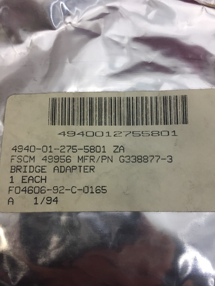 NEW RAYTHEON Test Adapter Bridge Adapter G338877-3 4940-01-275-5801