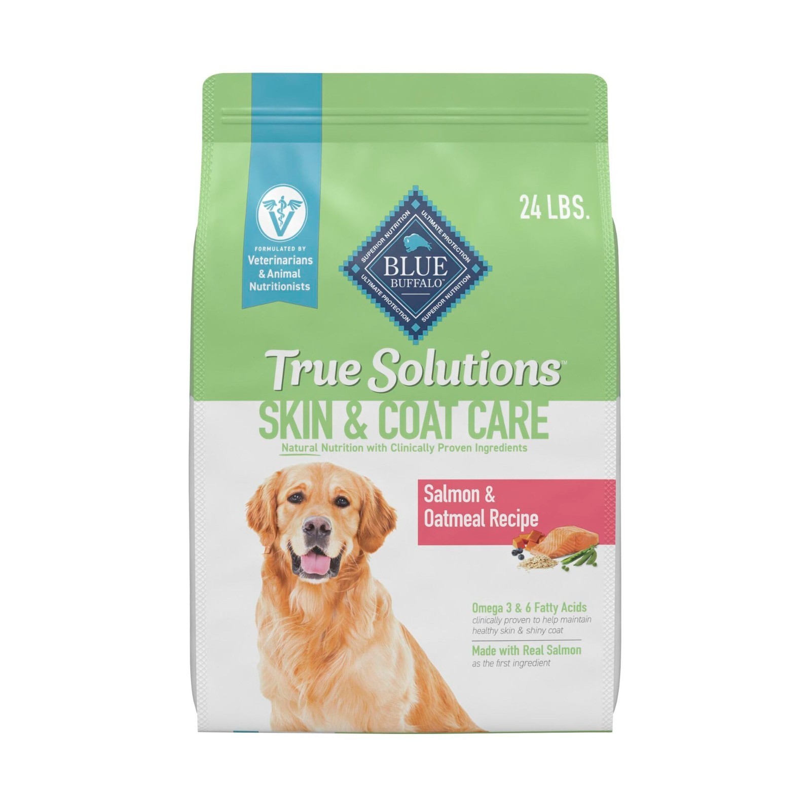 Blue Buffalo True Solutions Skin & Coat Care Natural Dry Dog Food, 24-lb. Bag