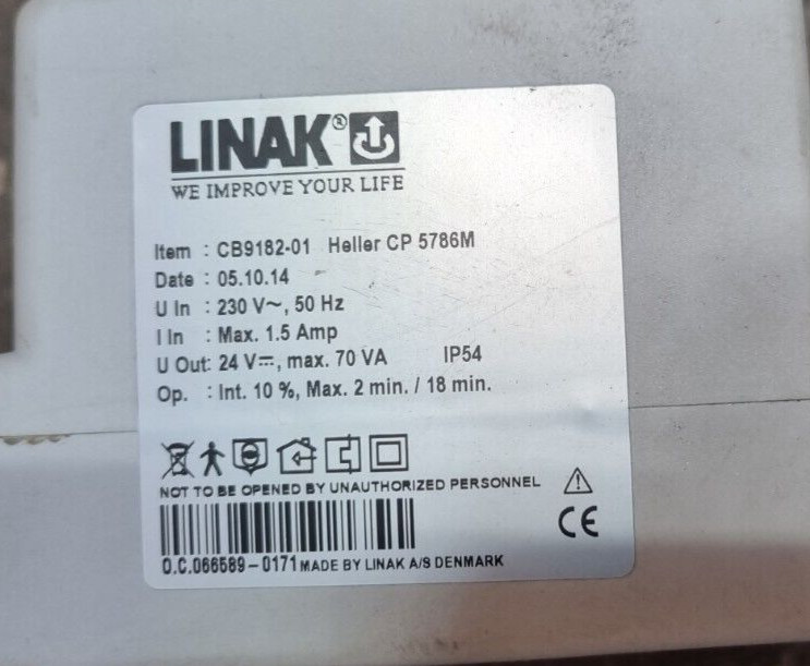 LINAK CB9182-01 CONTROLLER W/ X2 312100+31500X4A 311096-00 LINEAR ACTUATOR (rs2.