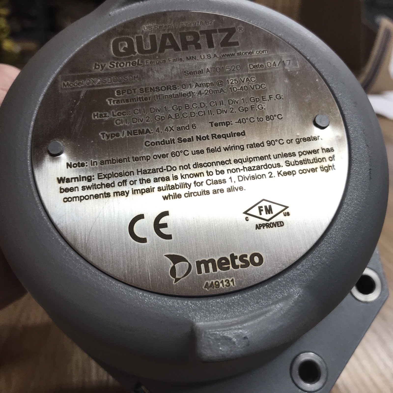 StoneL QUARTZ QX2SB02SDM 125VAC 0.30A NSNP