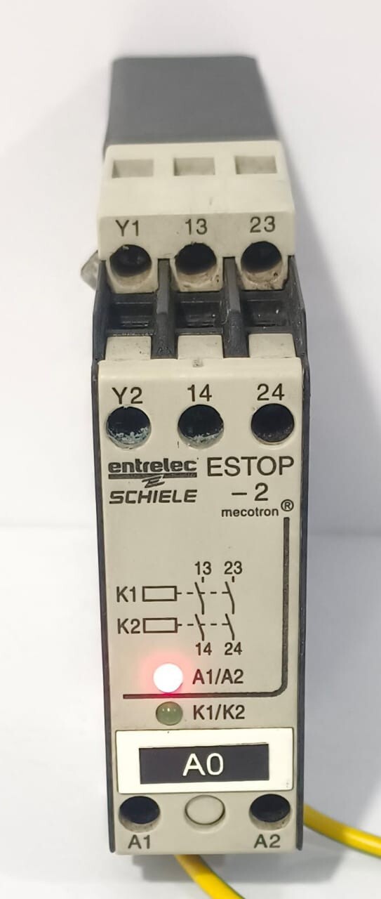 ENTRELEC SCHIELE ESTOP-2 MECOTRON EMERGENCY STOP RELAY 2.450.800.00