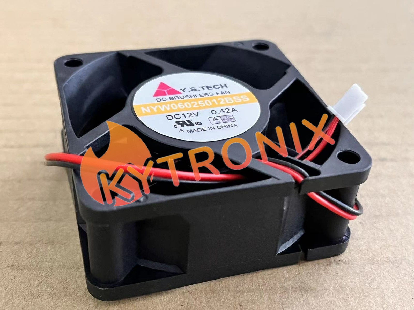 For Y.S.TECH 6025 NYW06025012BSS DC12V 0.42A 6CM 2pin cooling fan
