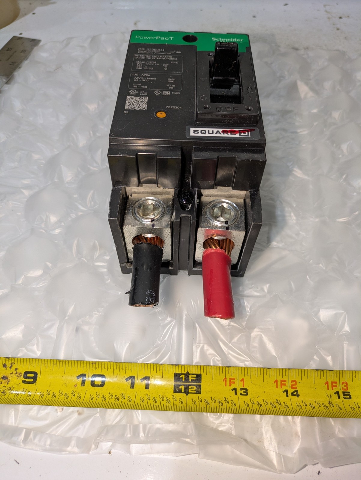 SCHNEIDER ELECTRIC POWERPACT QBL22200LU CIRCUIT BREAKER 50/60HZ