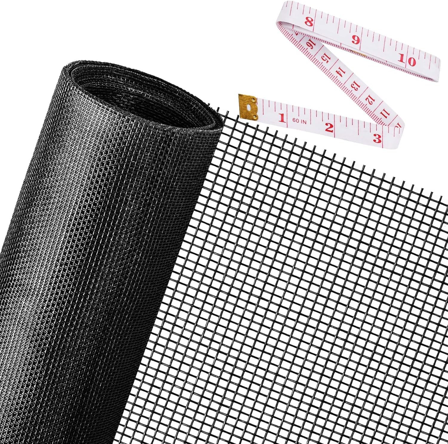 Replacement Window Screens, 48X118 Inch 48×118"Black, 48″x118″Black