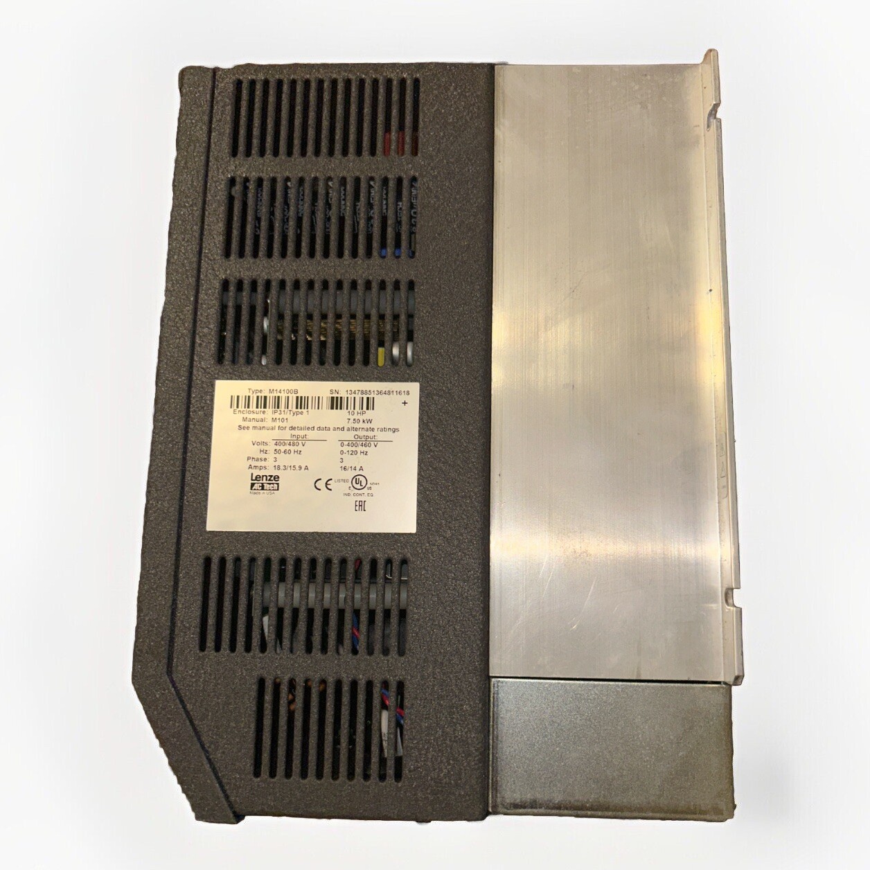 LENZE AC TECH Intelligent Drive MC Series 10HP 7.5KW VFD M14100B