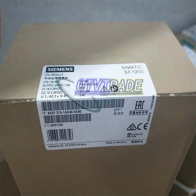 1PCS SIEMENS 6ES7215-1AG40-0XB0 DC 6ES7 215-1AG40-0XB0 CPU 1215C