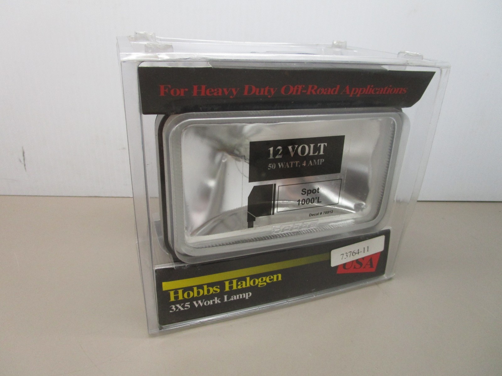 Hobbs 73764-11 Halogen Work Lamp 3″ x 5″ Spot Light 12-volt 50-watt 4-amp