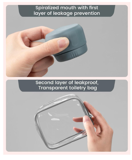 Mrsdry Travel Containers for Toiletries, TSA Approved Travel Size Toiletries….
