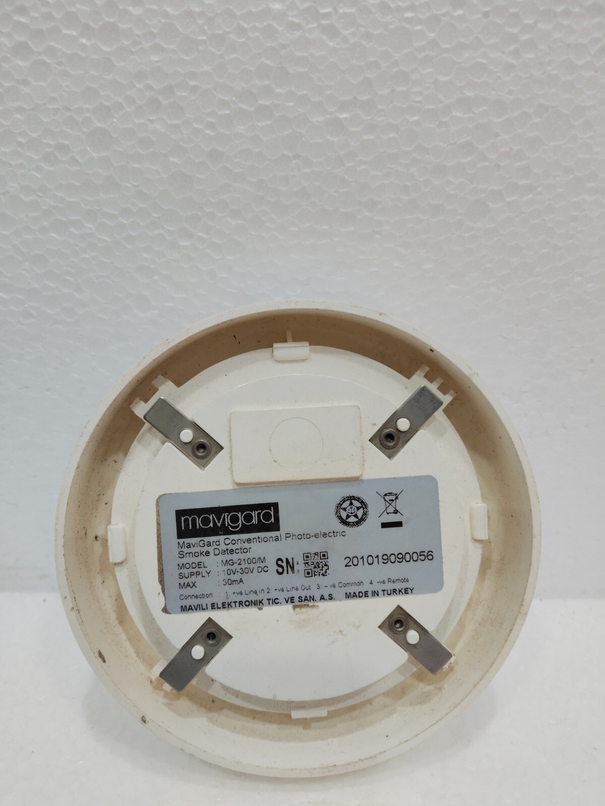 MaviGard MG-2100/M Photo-electric Smoke Detector 10-30V DC