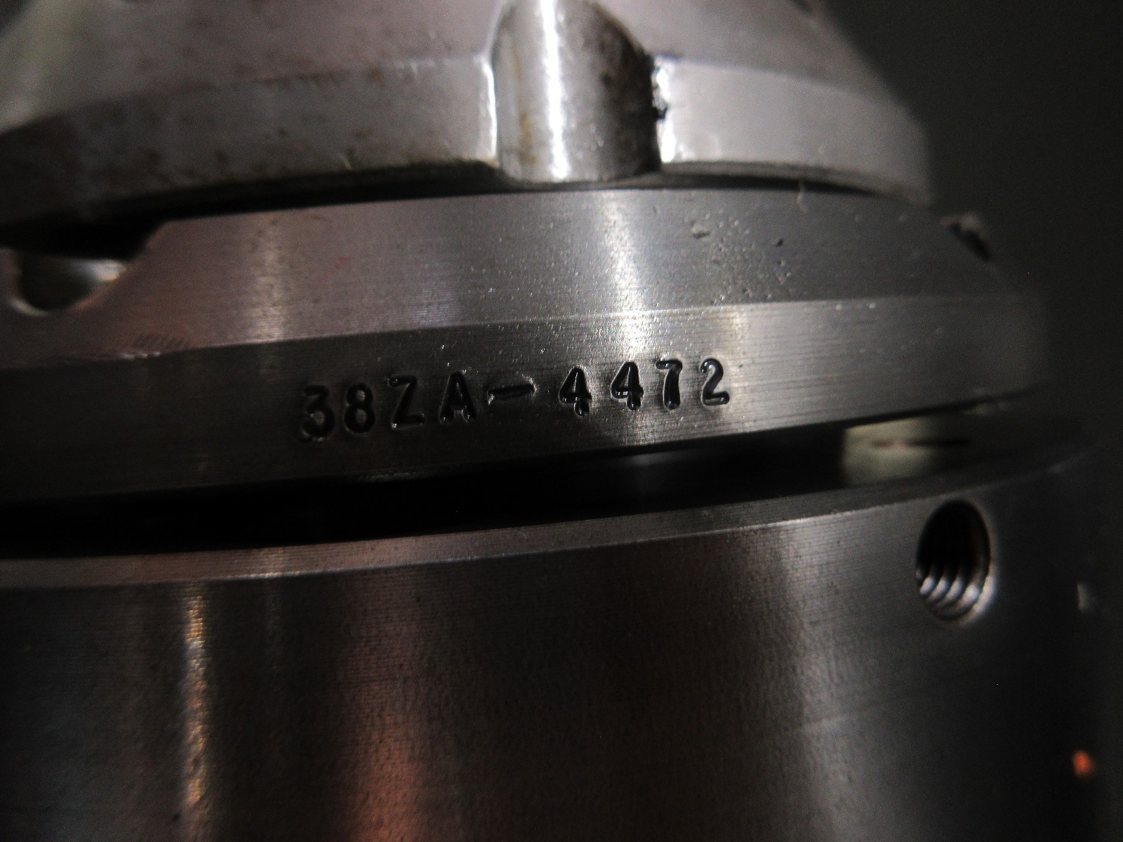 OKUMA LB15 CNC LATHE SHEFFER 90 PNEUMATIC COLLET CHUCK NOSE 38ZA-4472 6927 D-2