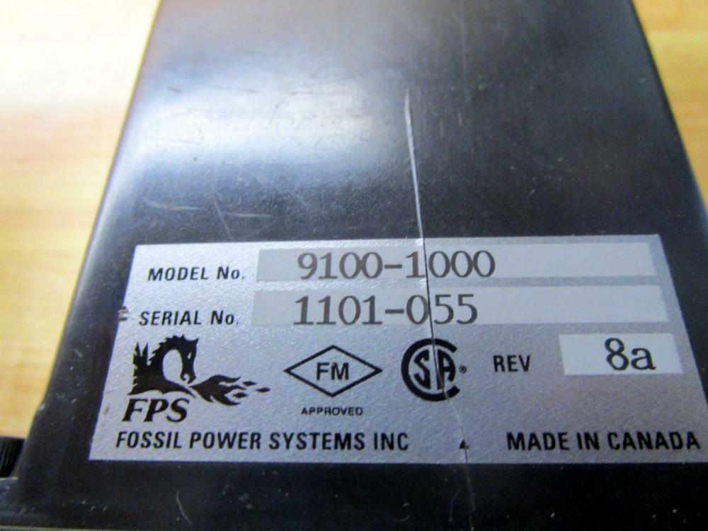 Fossil Power Systems 9100-1000 Pilot Flame Scanner Rev. 8a