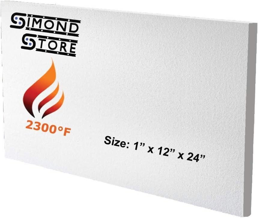 1″ Refractory Ceramic Fiber Insulation Board 2300F 12″ x 24″