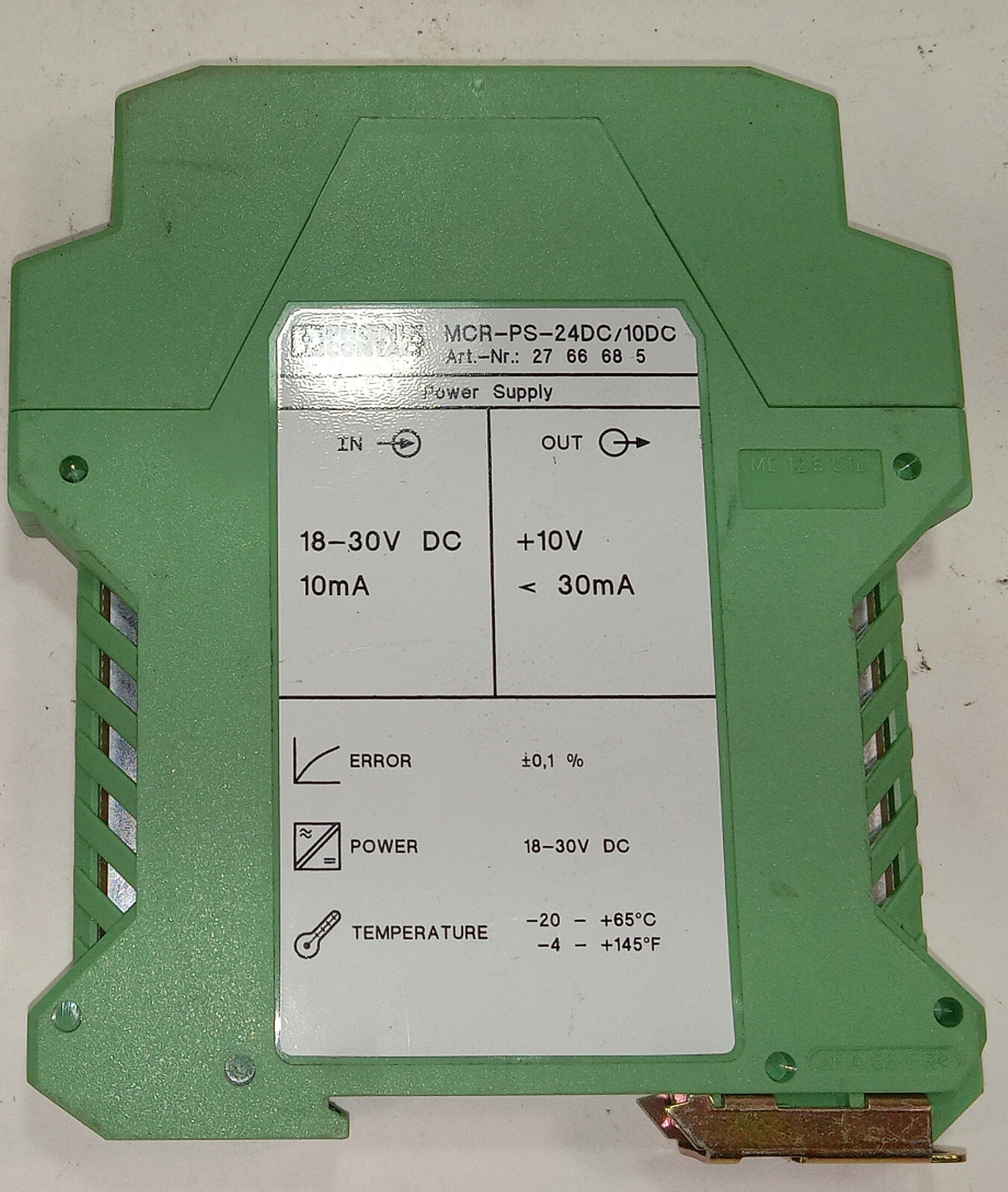 1 USED PHOENIX CONTACT MCR-PS-24DC/10DC SIGNAL CONDITIONER ***MAKE OFFER***