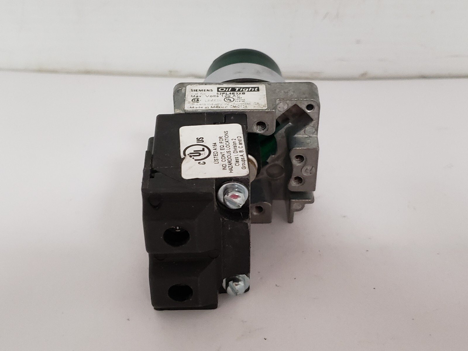 SIEMENS 52PL4E3XB PILOT LIGHT OILTIGHT 120VAC LED GREEN