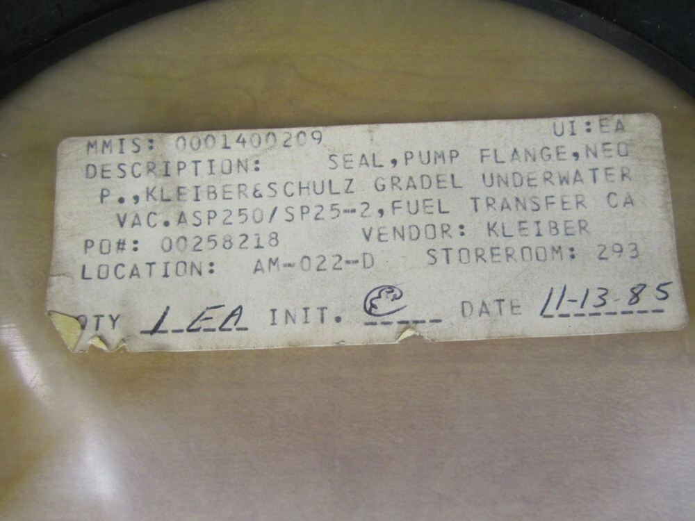Kleiber&Schulz ASP250/SP25-2 Pump Seal ASP250SP252 Seal Only