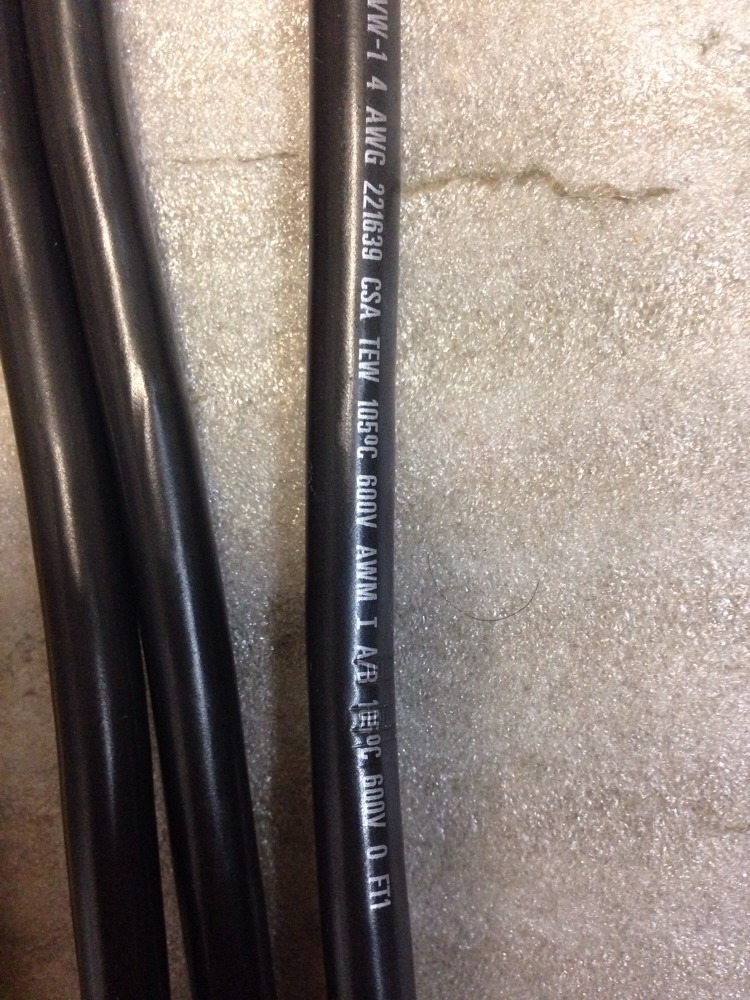 Cable Premade With Lug X 24″ Cobra Wire X-Flex E163980C, 4 Awg, Lot Of 3, #A