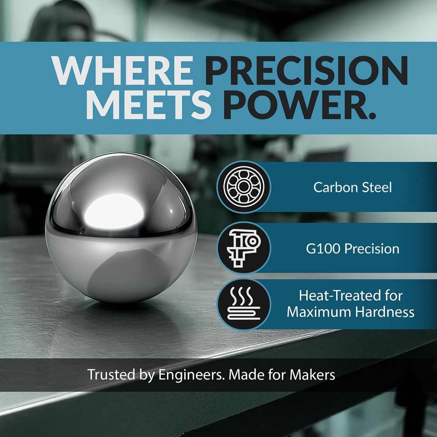 (100 Pieces) PGN – 3/4″ Inch (0.75″) Precision Steel Bearing Balls G100 100