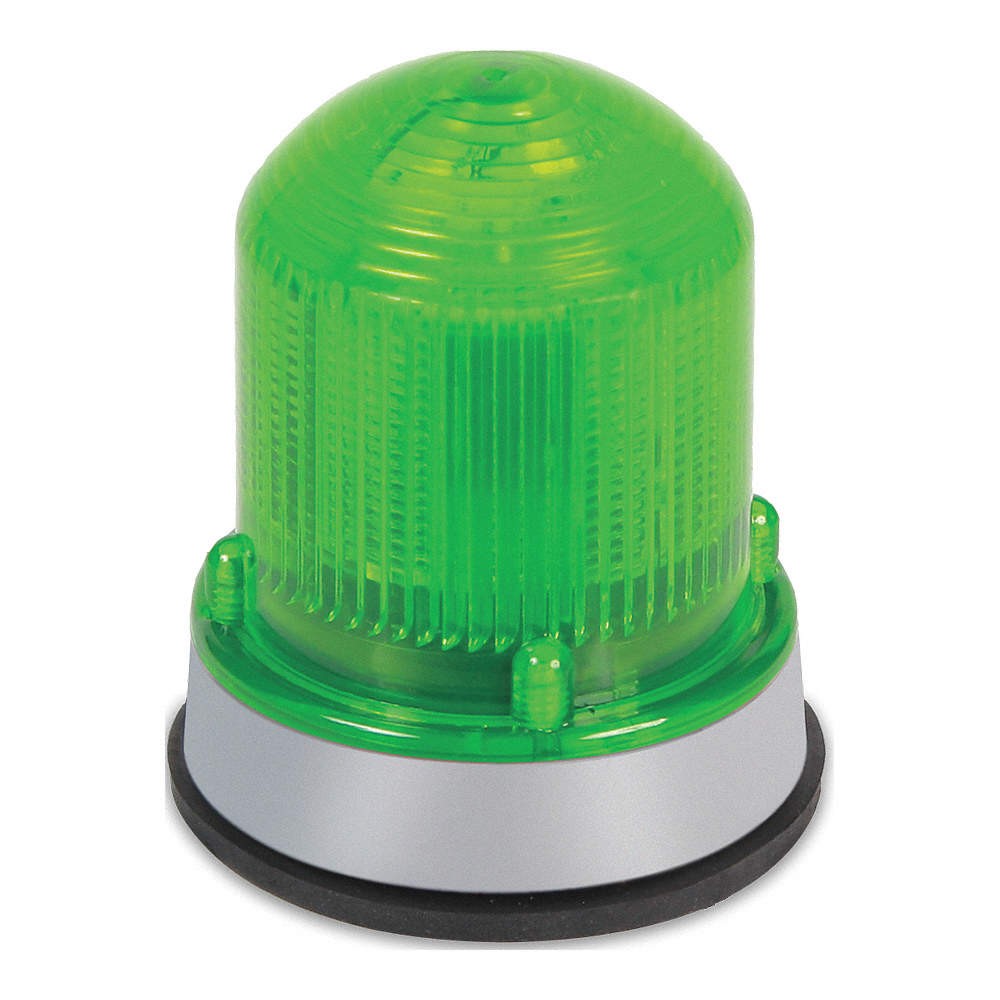 EDWARDS SIGNALING 125XBRMG120A Warning Light,LED,120VAC,Green,65 FPM 16G609