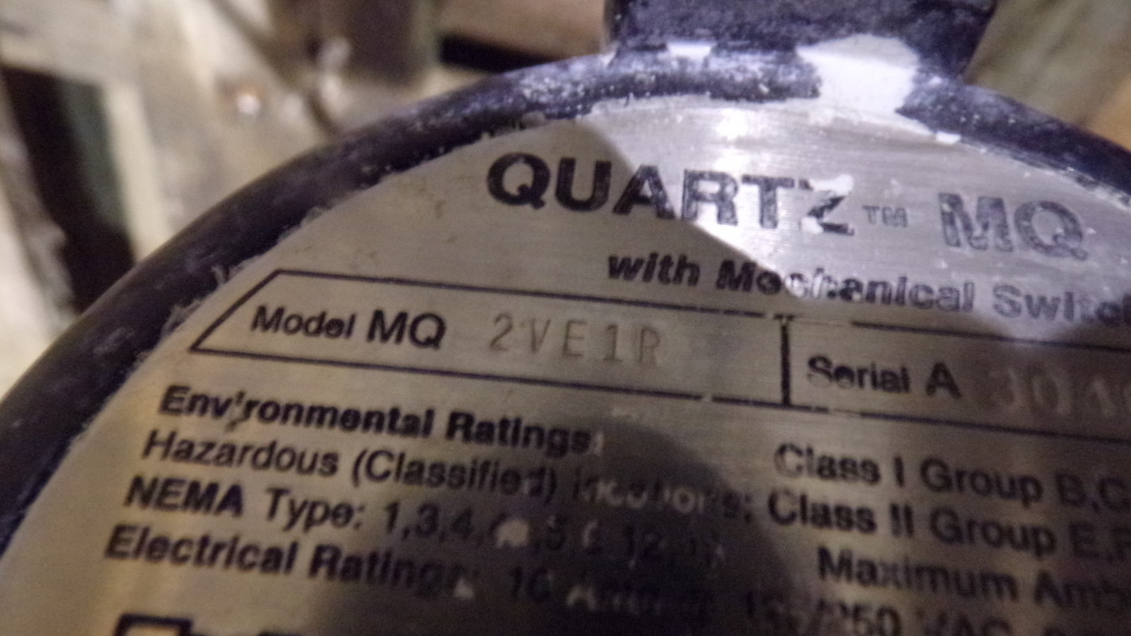 Stonel Quartz MQ2VE1R Mechanical Switch Inner Hole Dia 2″ *FREE SHIPPING*