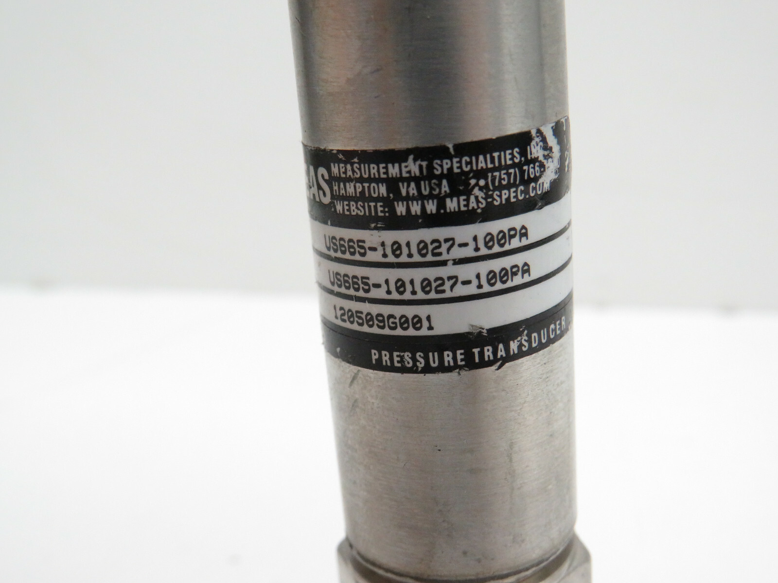 Meas US665-101027-100PA High Stability Stainless Steel Pressure Transmitter