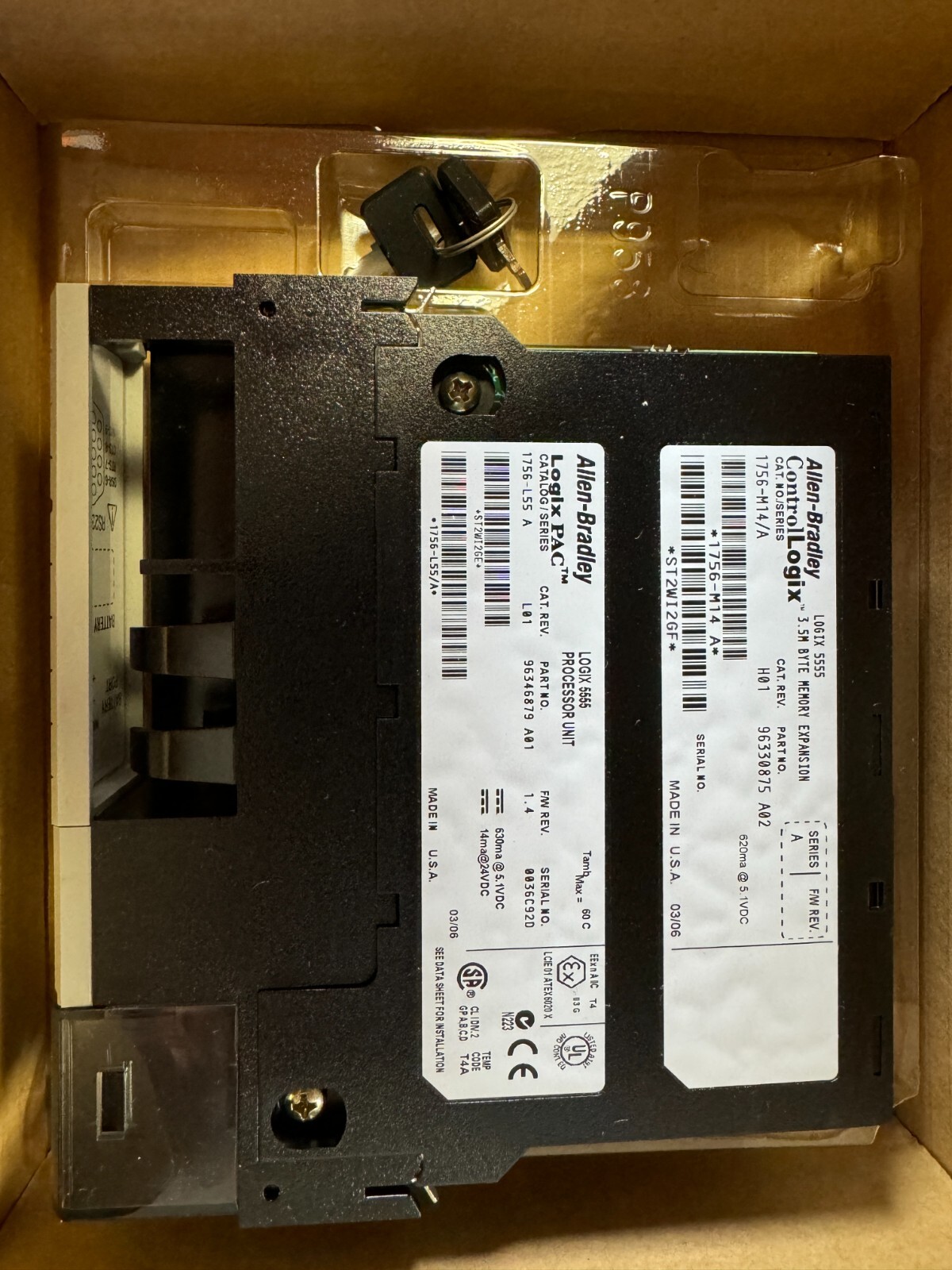 Allen Bradley 1756-L55A Cat Rev L01A logix Processor Unit