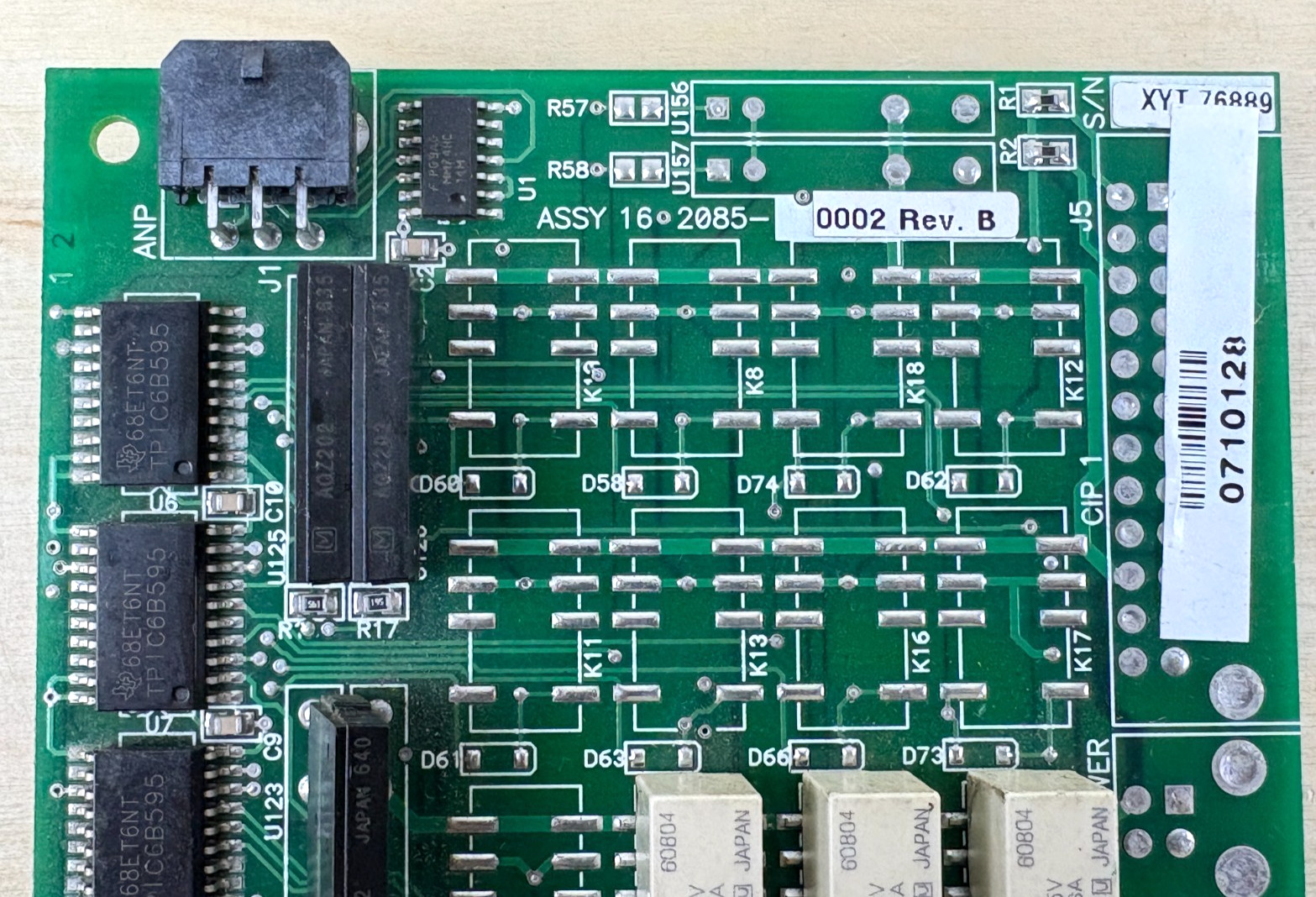 Lancer FBD 16-2085-0002 Rev B DIO Board, 16-2084-001