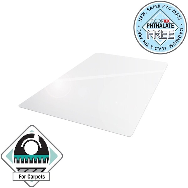 Floortex Fr3115226ev Chair Mat, Rectangular, Clear, 48″X60″