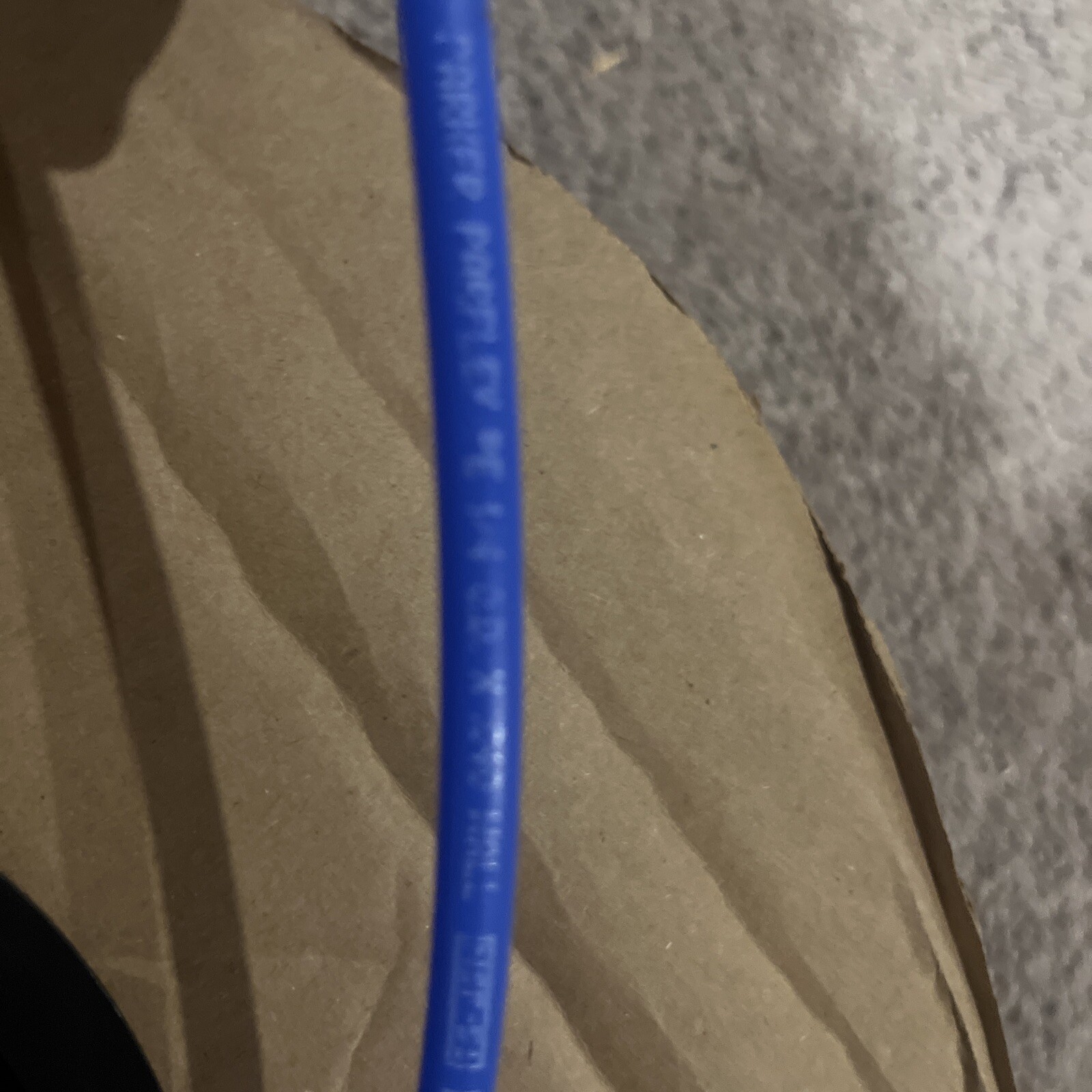 PARKER E-43-B-0500 Tubing,Blue,Overall 500 ft Open Distressed Box.
