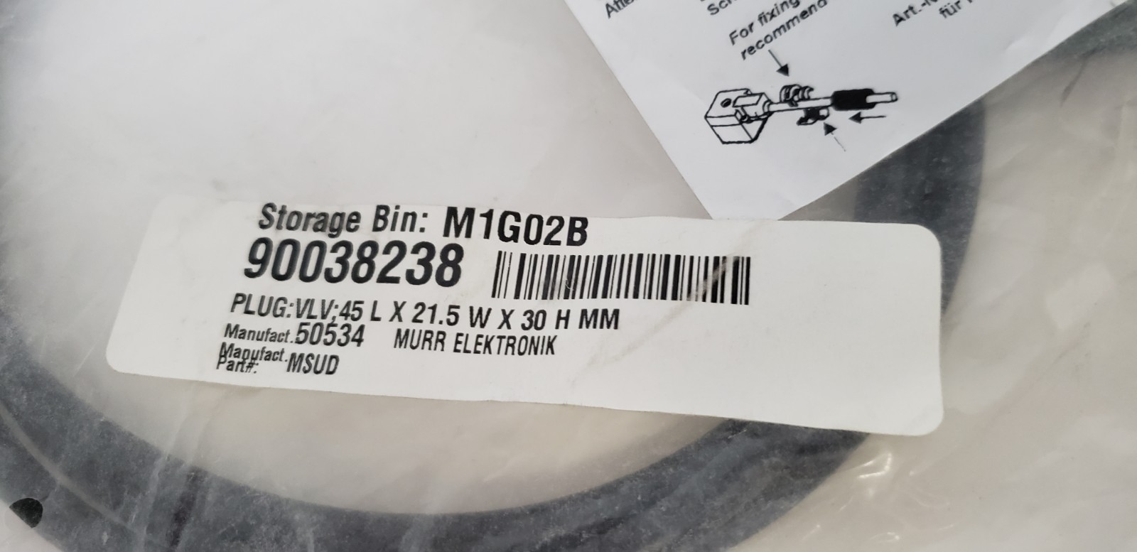 MURR ELEKTRONIK 7000-11001-6160150 PLUG CONNECTOR, 24VAC/DC, 4A, NIB
