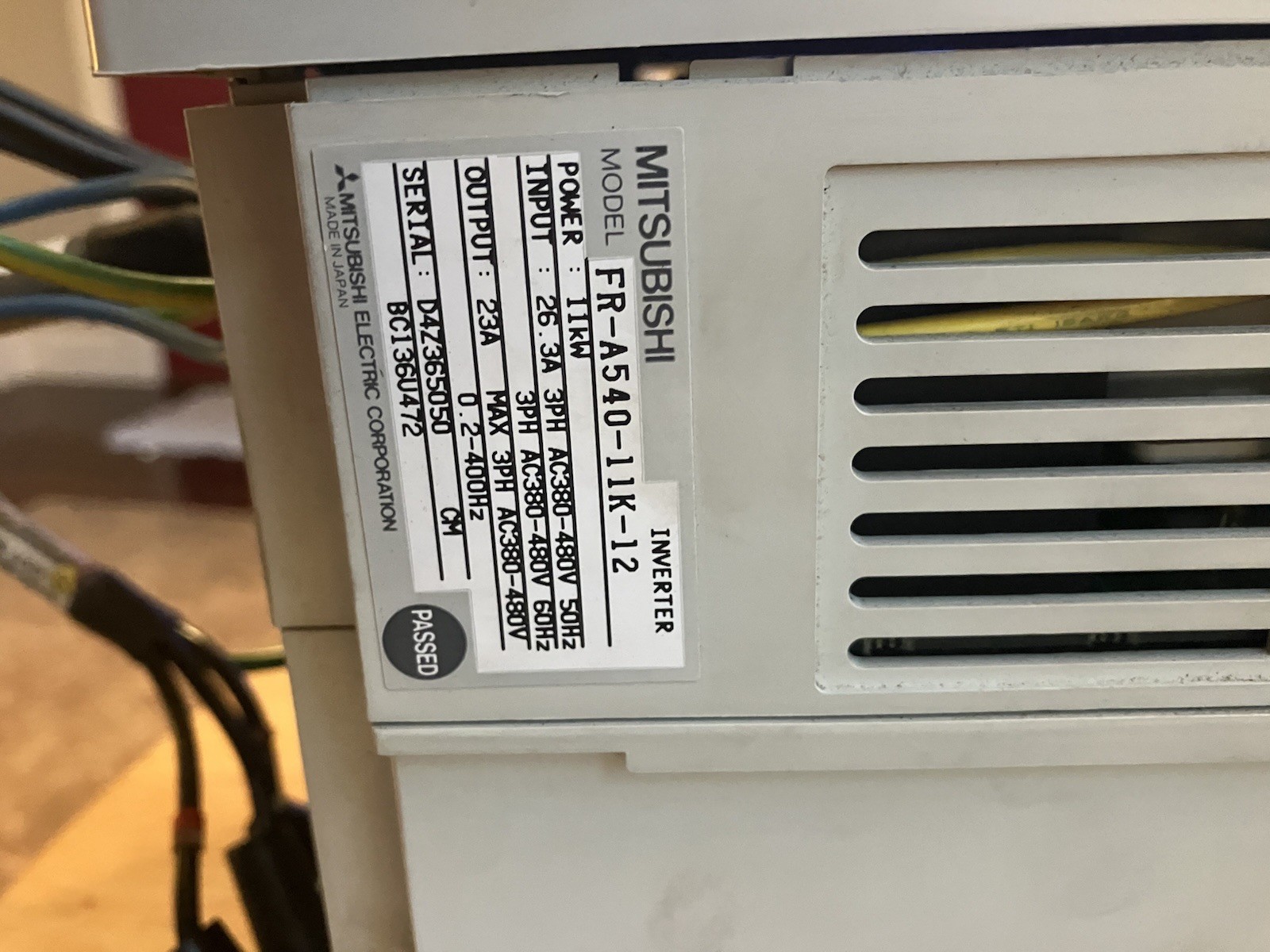 MITSUBISHI FR-A540-11K-12 with ARCOTRONICS filter