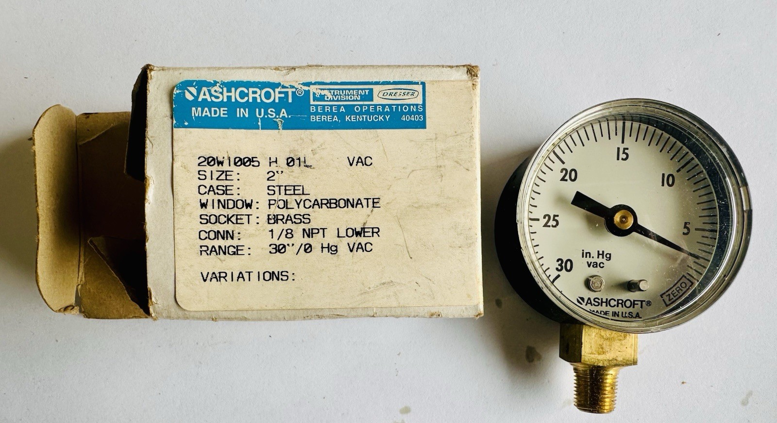 ASHCROFT 20W1005 H 01L VAC