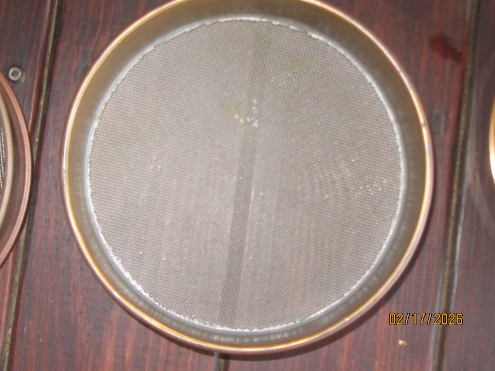 8″ full height brass lab sieves. Used. Fisher and VWR. Stack of 4. Sizes below.