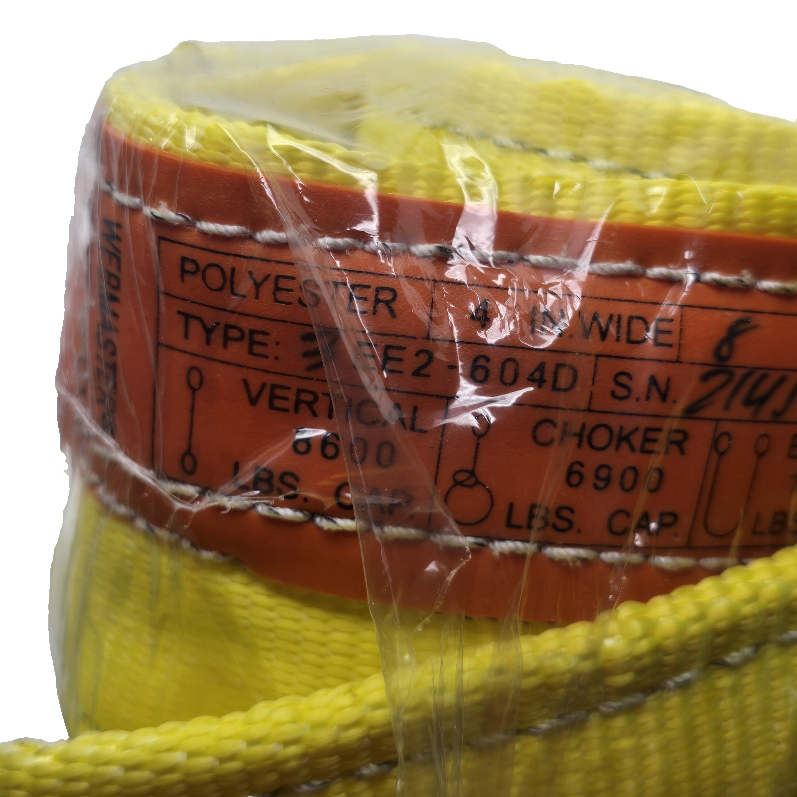 LIFT-ALL Web Sling: Type 3, Polyester, 8 ft Sling Lg, 12 in Eye Lg, 2 Plies