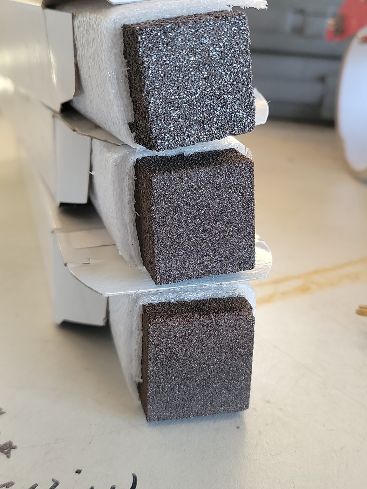 (3) MARTINDALE ELECTRIC COMMXLS847 ABRASIVE STONES 1x1x6.5″ Coarse Med Fine